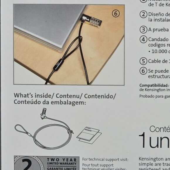Kensington Combination Cable Lock for Laptops Brand New - Picture 4 of 4